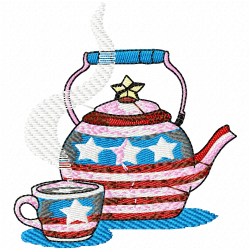 Teapots Embroidery Design 4 Teapots Embroidery Design 4
